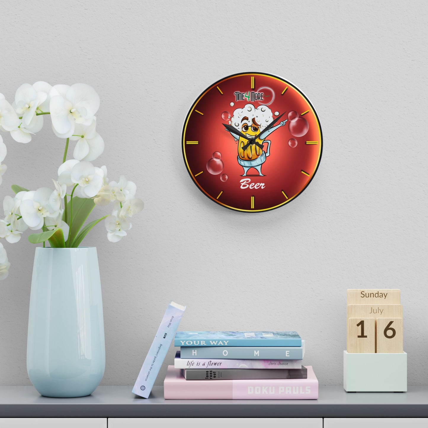 Time for More Beer Acrylic Wall Clock