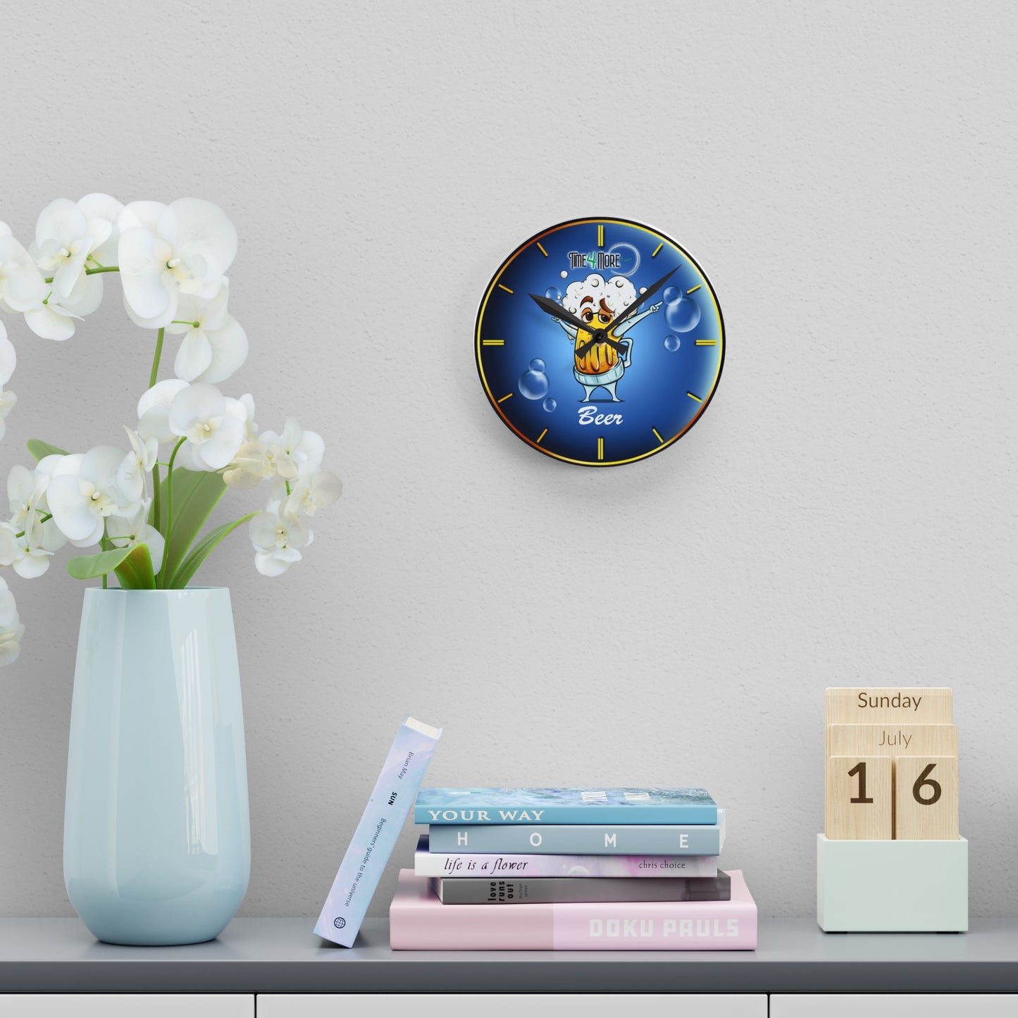 Time for More Beer - Acrylic Wall Clock