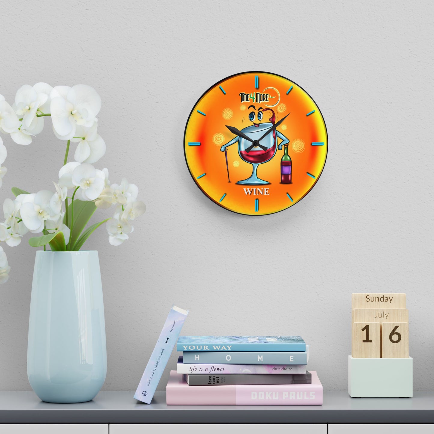 Time for More Wine Acrylic Wall Clock