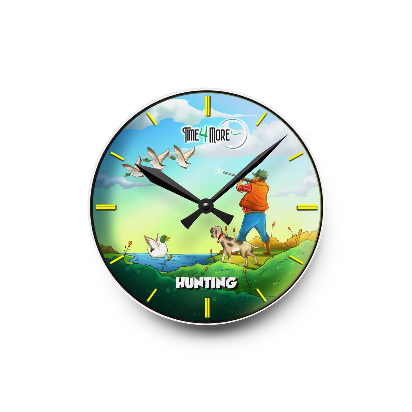 Time for More Hunting Acrylic Wall Clock