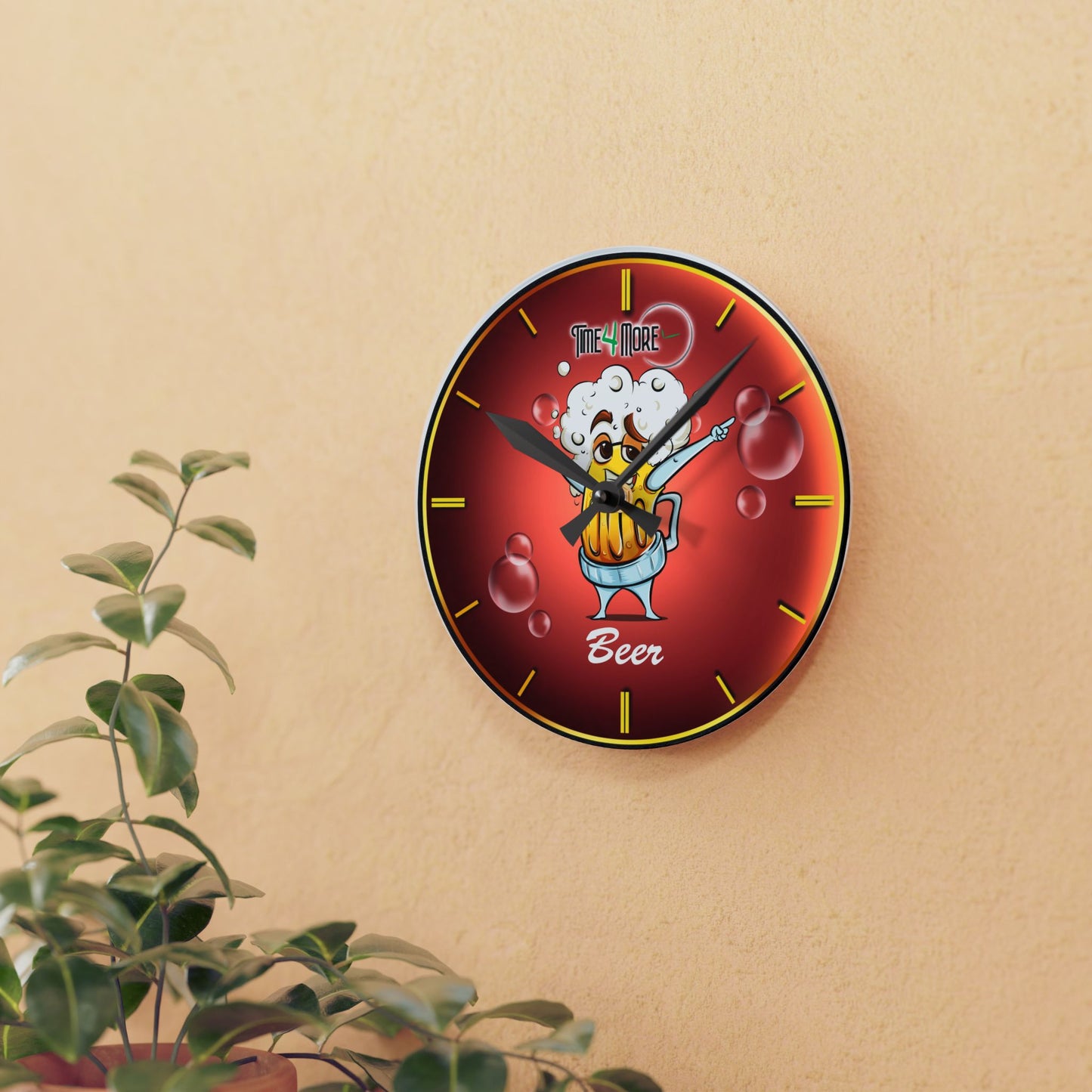 Time for More Beer Acrylic Wall Clock