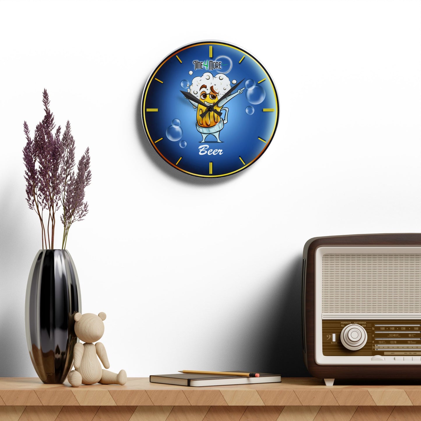 Time for More Beer - Acrylic Wall Clock