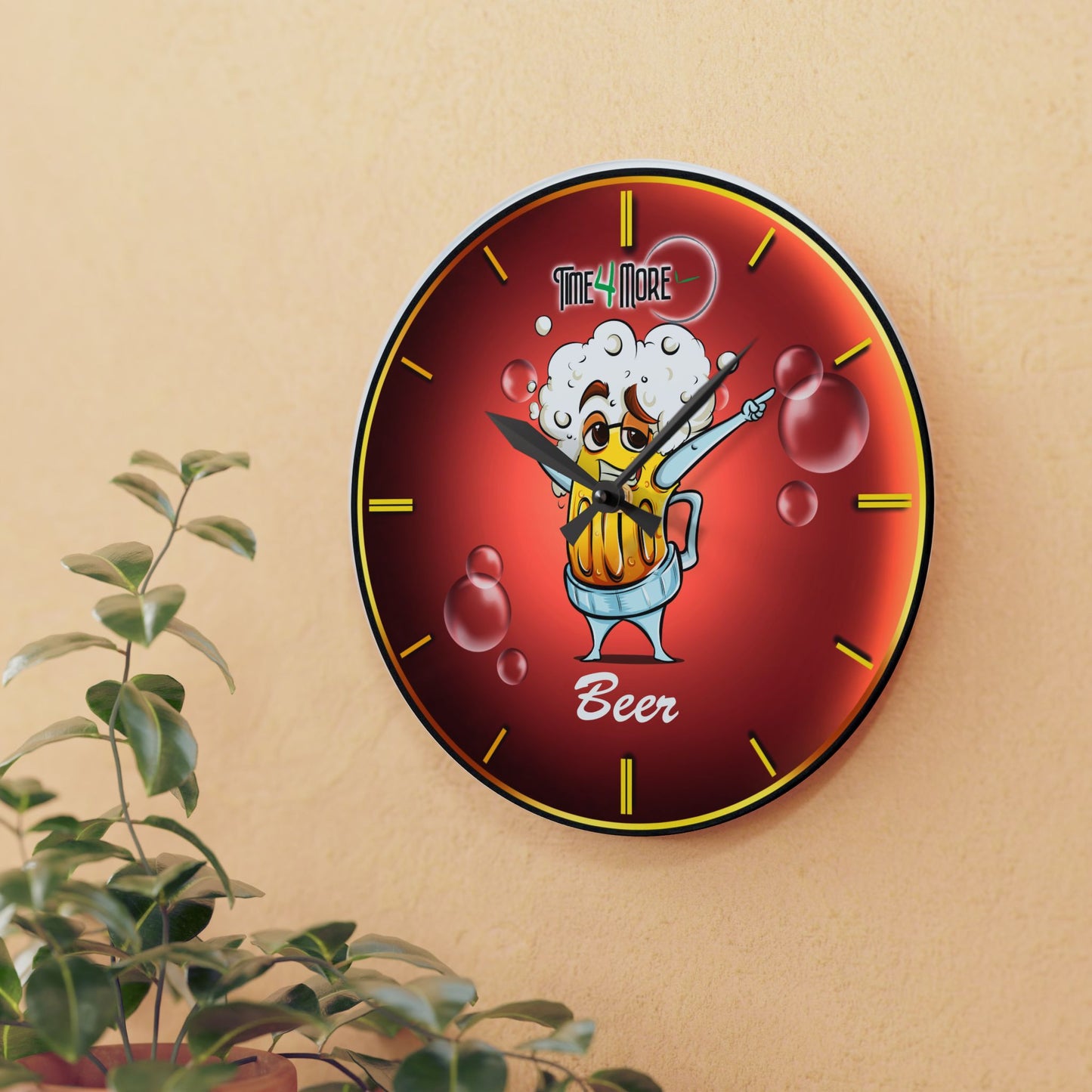 Time for More Beer Acrylic Wall Clock