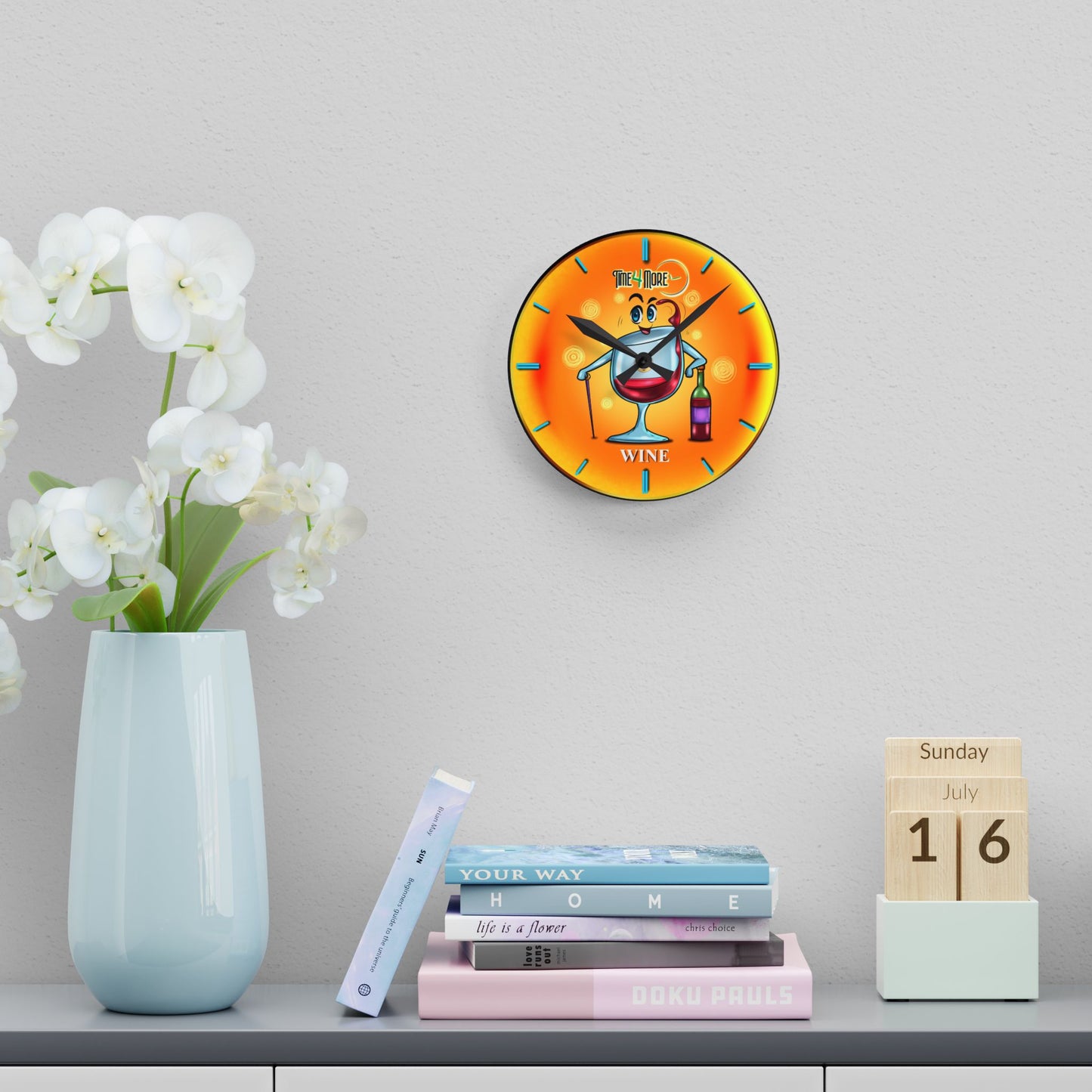 Time for More Wine Acrylic Wall Clock