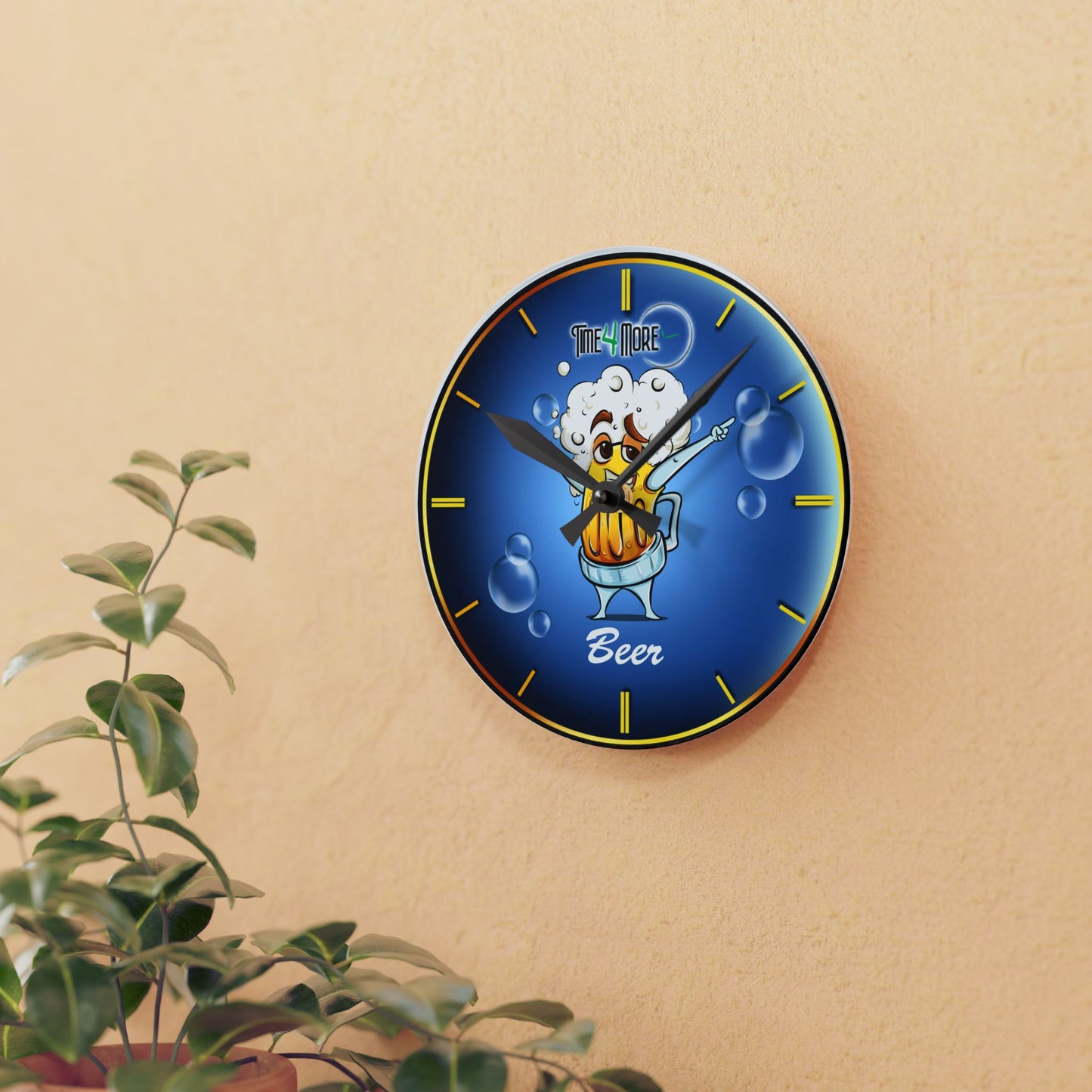 Time for More Beer - Acrylic Wall Clock