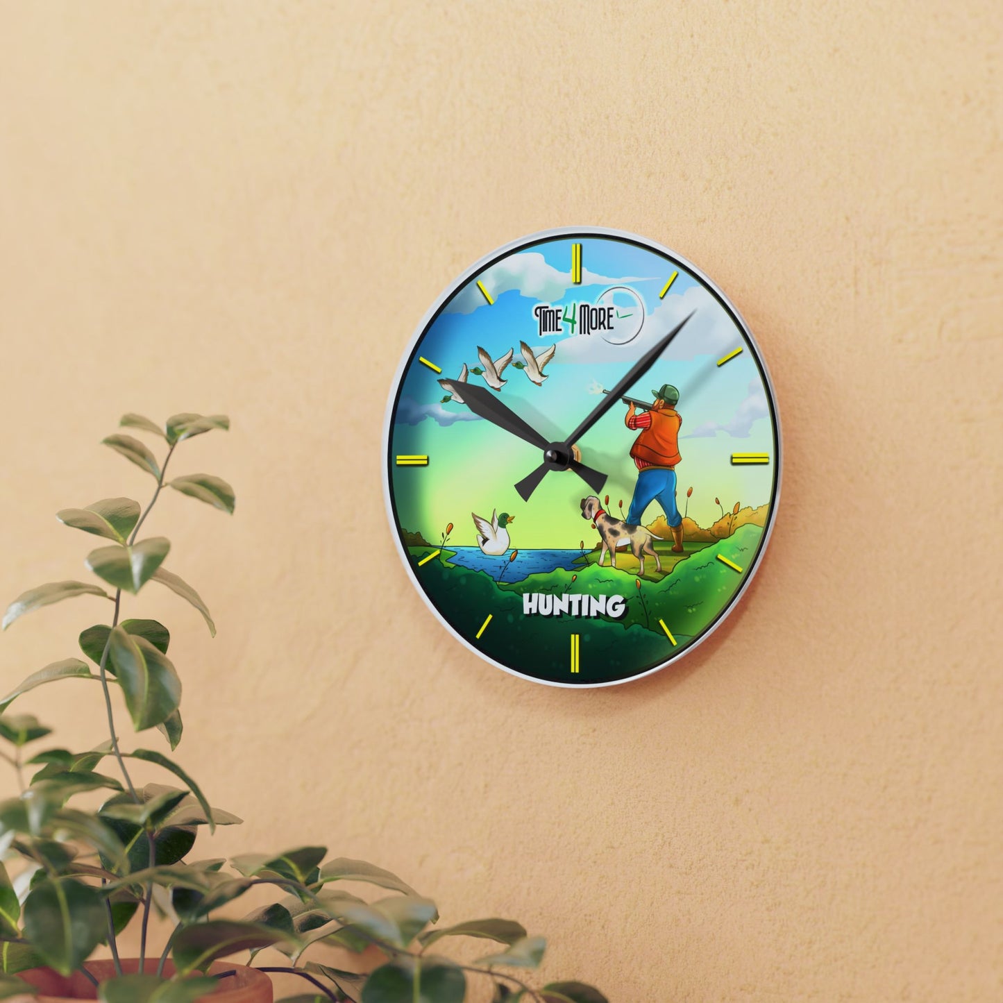 Time for More Hunting Acrylic Wall Clock