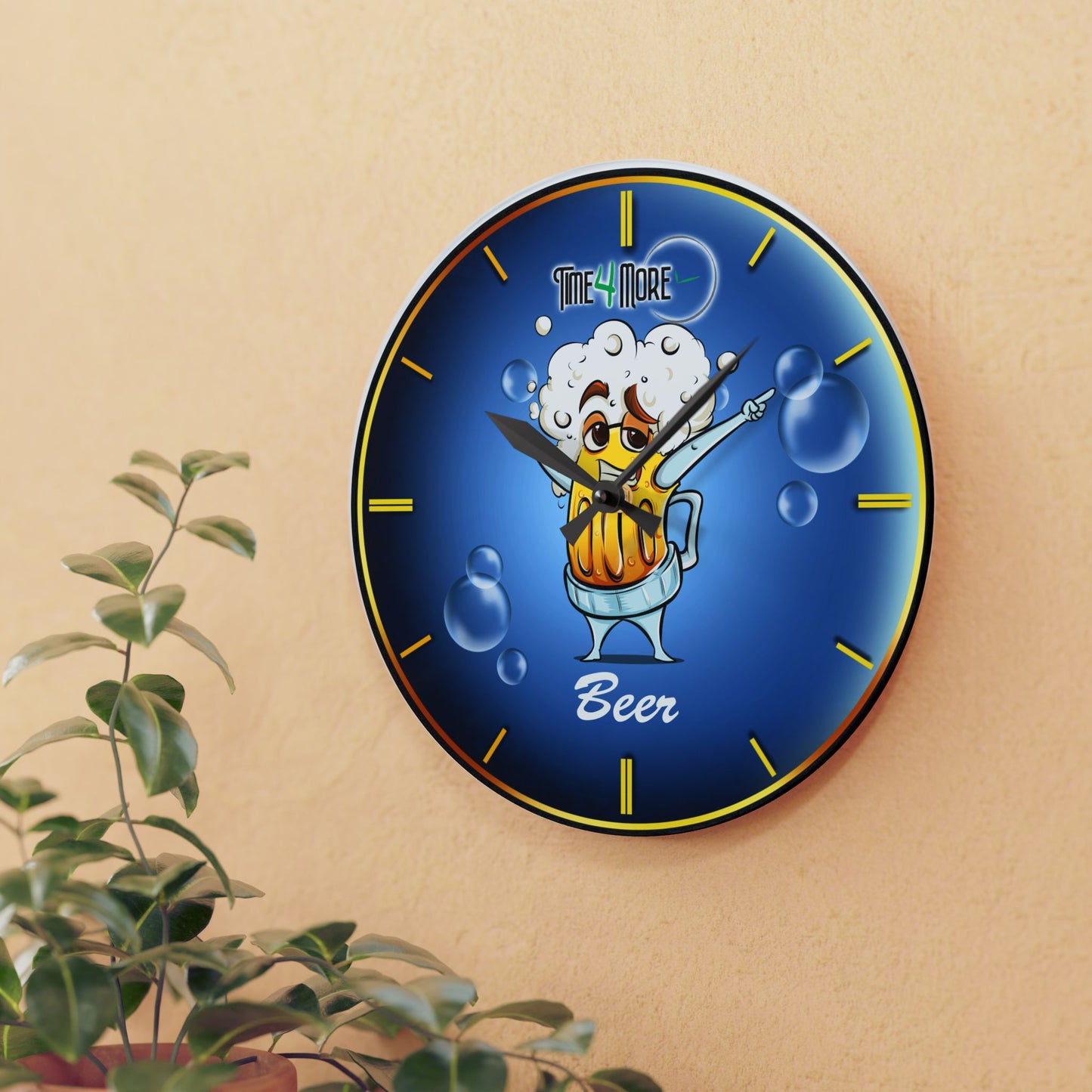 Time for More Beer - Acrylic Wall Clock