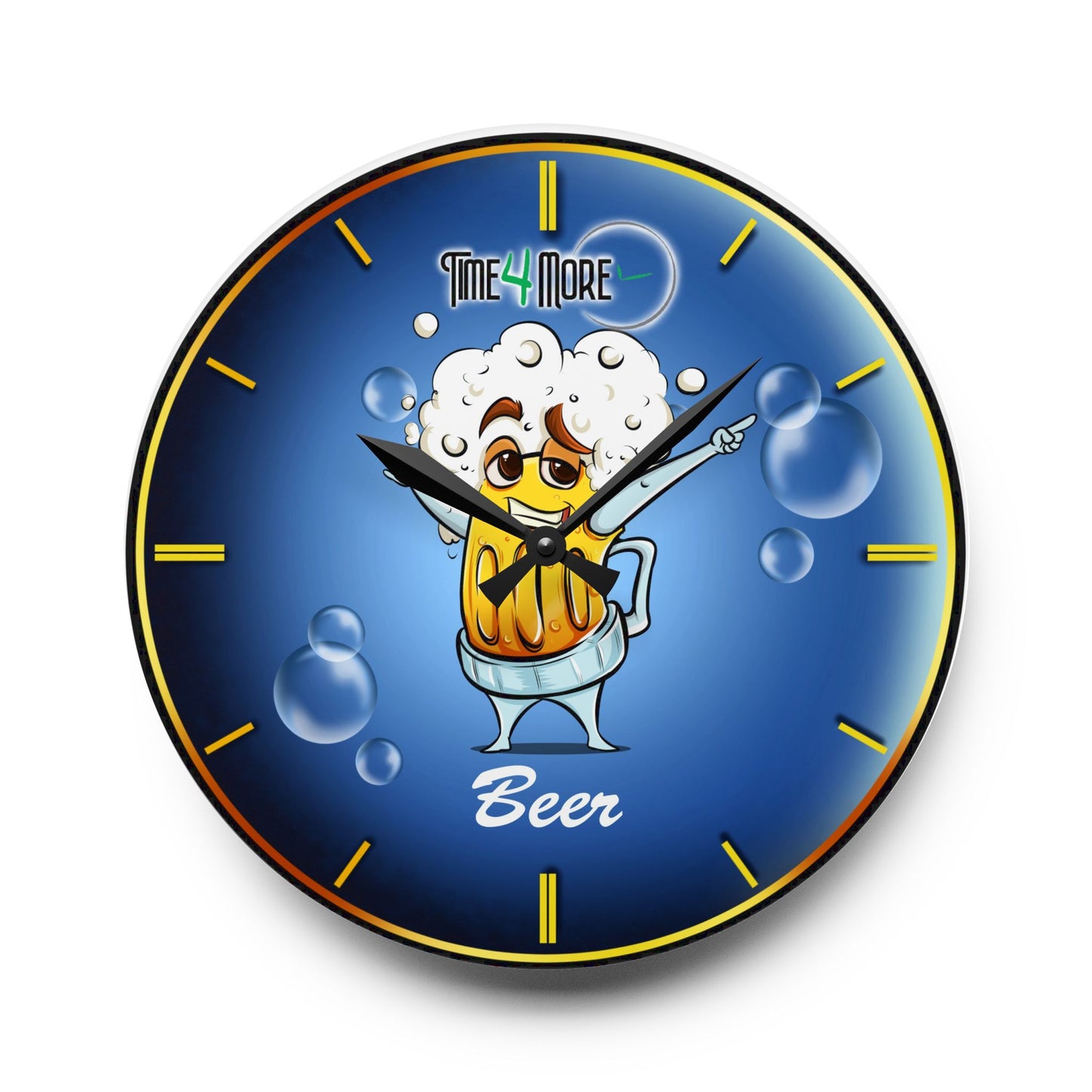 Time for More Beer - Acrylic Wall Clock