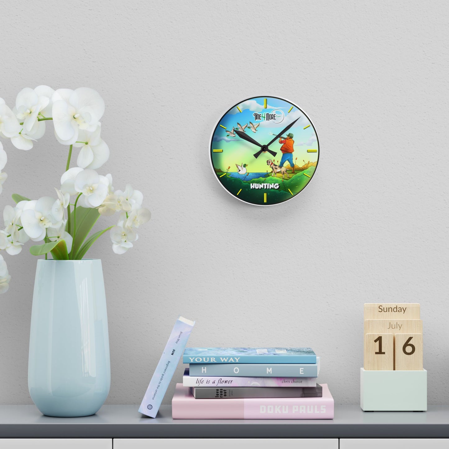 Time for More Hunting Acrylic Wall Clock