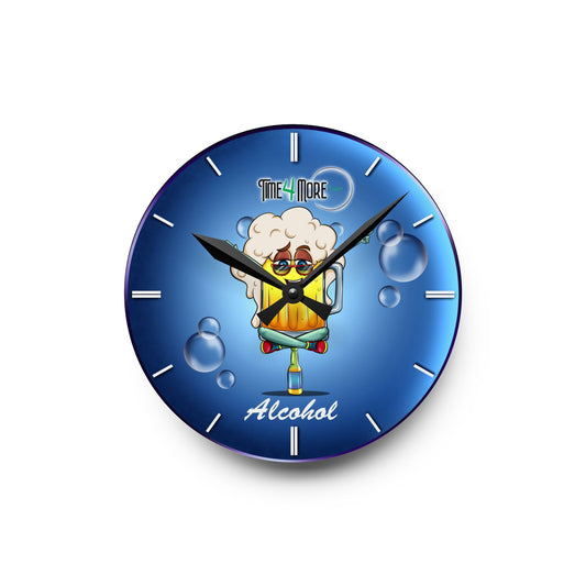 Time for More Alcohol Acrylic Wall Clock