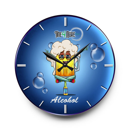 Time for More Alcohol Acrylic Wall Clock