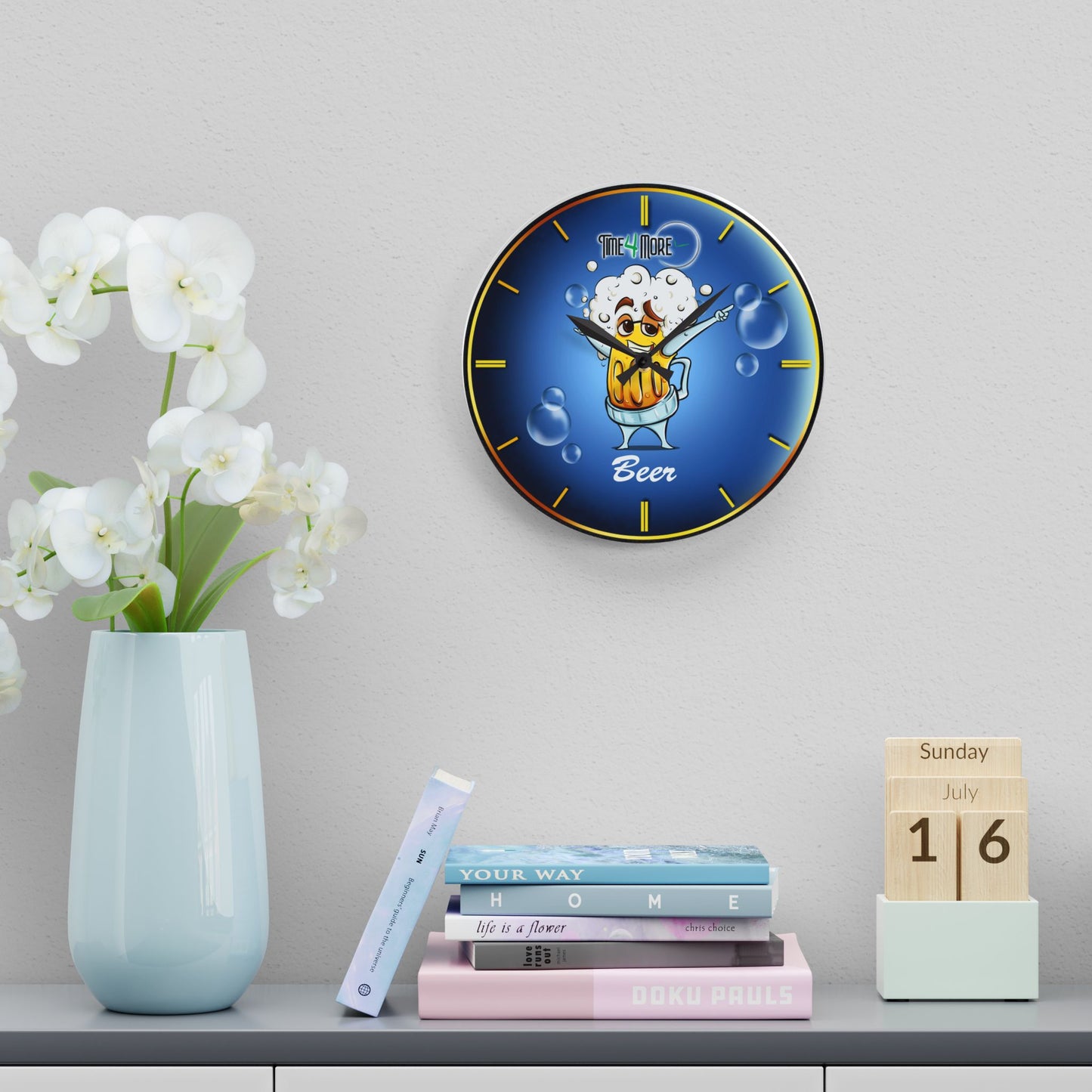 Time for More Beer - Acrylic Wall Clock