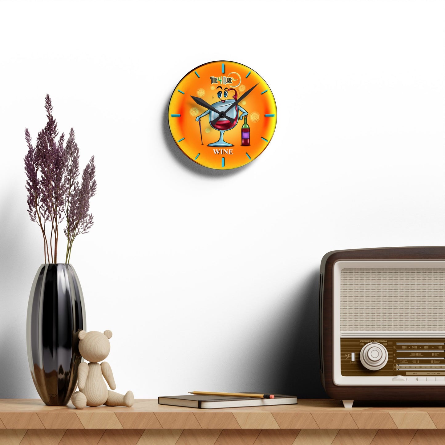 Time for More Wine Acrylic Wall Clock