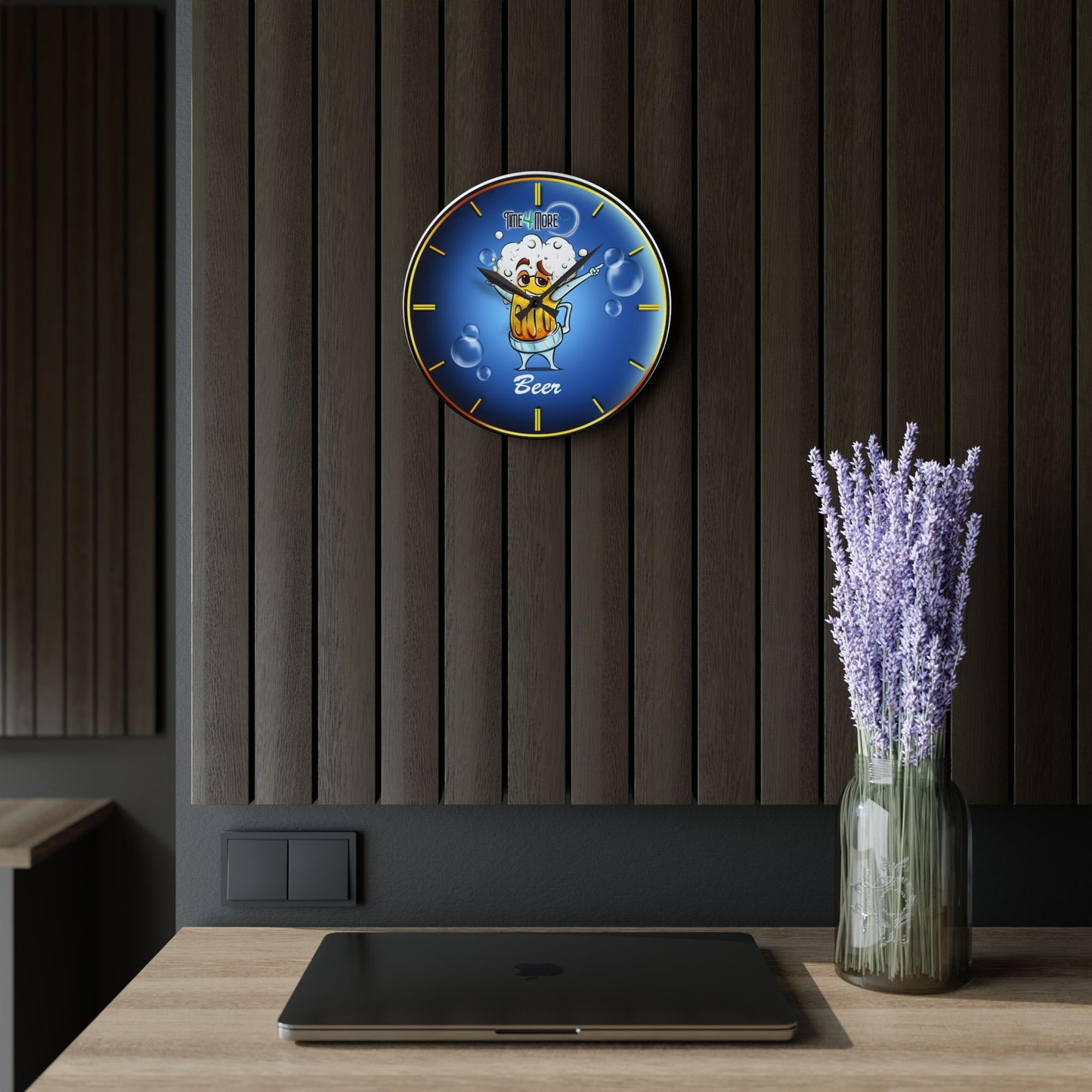 Time for More Beer - Acrylic Wall Clock