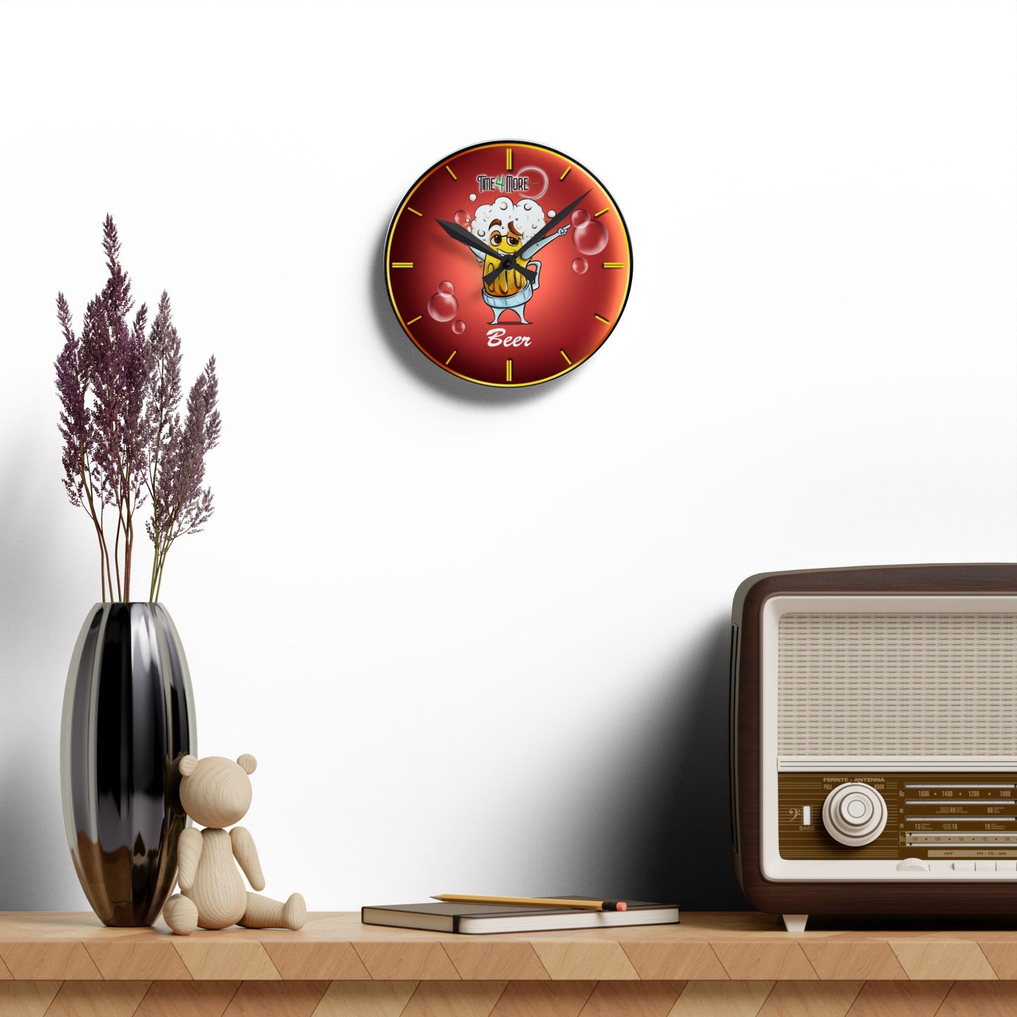 Time for More Beer Acrylic Wall Clock