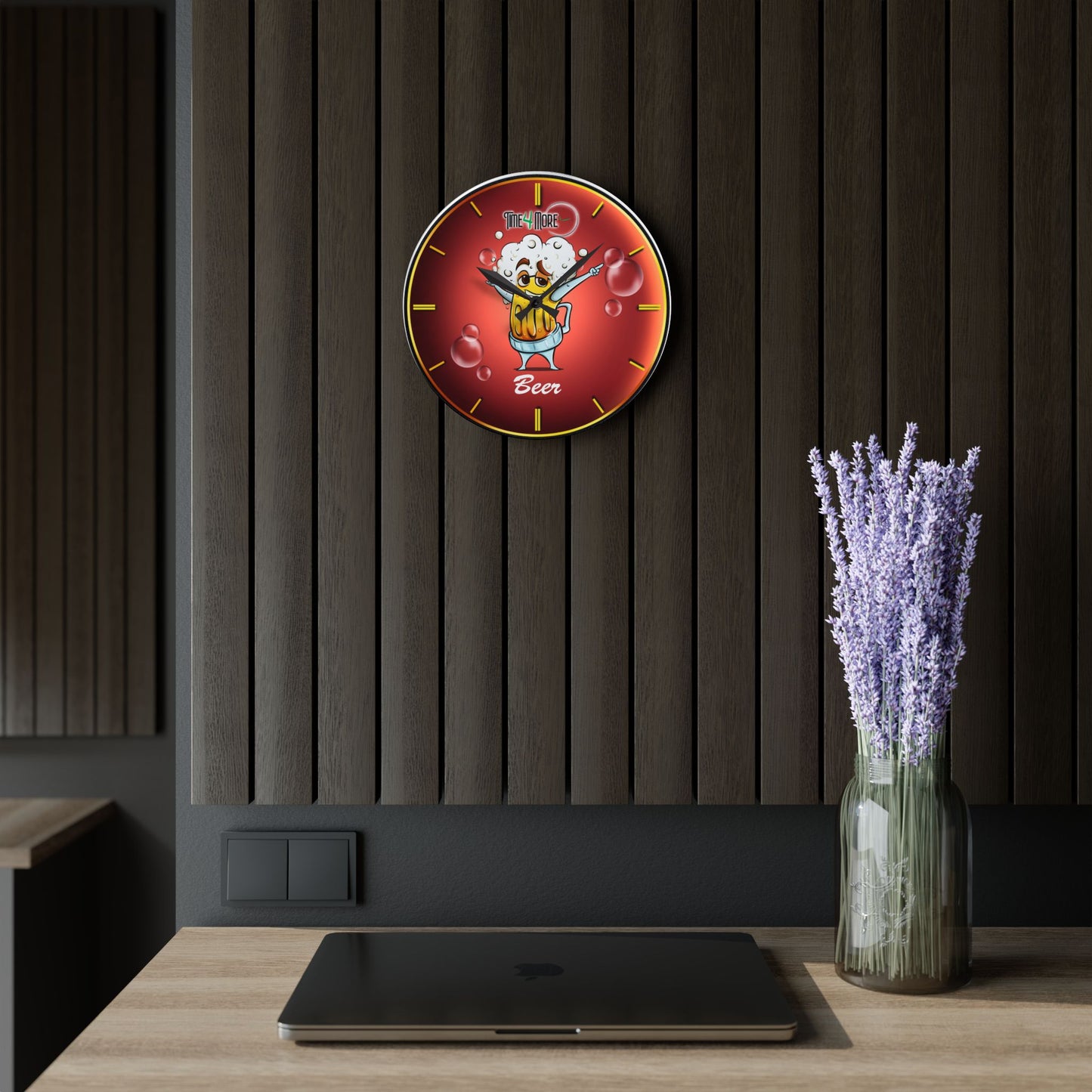 Time for More Beer Acrylic Wall Clock